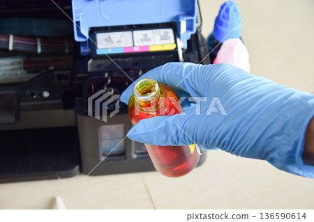 Printer ink; Refilling ink for refillable printers. 136590614