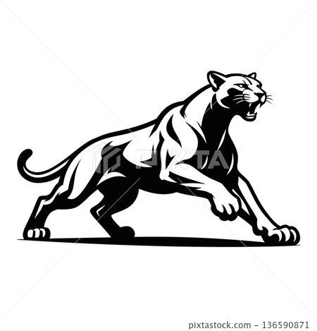 puma mascot logo design vector template puma mascot logo design vector template 136590871