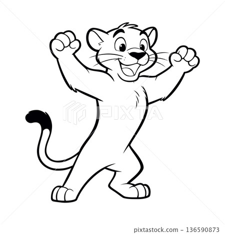 puma mascot logo design vector template puma mascot logo design vector template 136590873