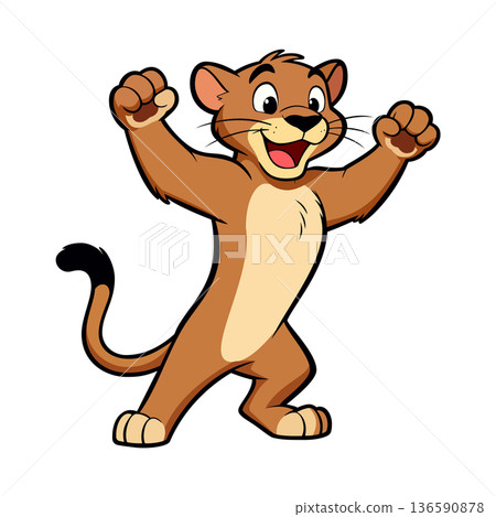 puma mascot logo design vector template puma mascot logo design vector template 136590878