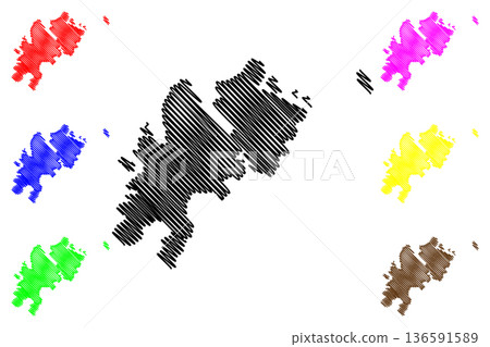 Berlenga Grande island (Portugal, Portuguese Republic) map vector illustration, scribble sketch Ilha da Berlenga Grande map Berlenga Grande island (Portugal, Portuguese Republic) map vector illustration, scribble sketch Ilha da Berlenga Grande map 136591589