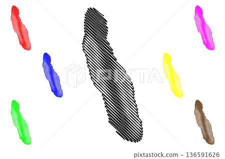 Kunoy island (Kingdom of Denmark, Faroe Islands) map vector illustration, scribble sketch Kunoy map Kunoy island (Kingdom of Denmark, Faroe Islands) map vector illustration, scribble sketch Kunoy map 136591626
