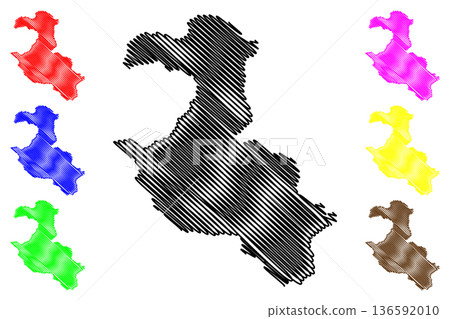 Lifou island (New Caledonia, Loyalty Islands Archipelago, Melanesia) map vector illustration, scribble sketch Drehu, Lifu or Lefu map Lifou island (New Caledonia, Loyalty Islands Archipelago, Melanesia) map vector illustration, scribble sketch Drehu, Lifu or Lefu map 136592010