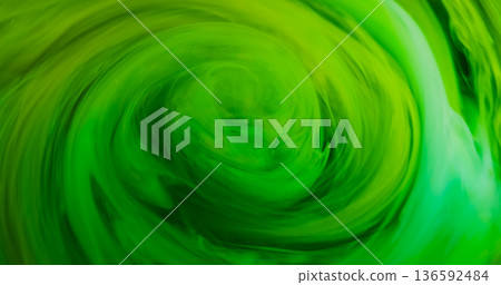 Paint vortex. Green swirl vapor. Blur blue color glitter acrylic fume smoke round texture twirl on abstract bright background. Paint vortex. Green swirl vapor. Blur blue color glitter acrylic fume smoke round texture twirl on abstract bright background. 136592484