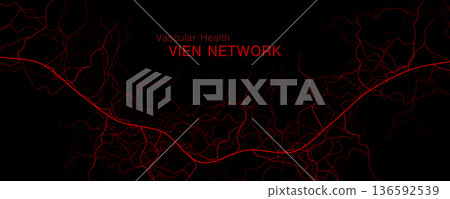 Blood Vessels Imaging Veins Vascular System Bloodstream Venous Pattern, Red Human Cardiovascular Anatomy Dynamic Stream, Medical Science Graphics, Abstract Circulation Concept. Vector Illustration Blood Vessels Imaging Veins Vascular System Bloodstream Venous Pattern, Red Human Cardiovascular Anatomy Dynamic Stream, Medical Science Graphics, Abstract Circulation Concept. Vector Illustration 136592539