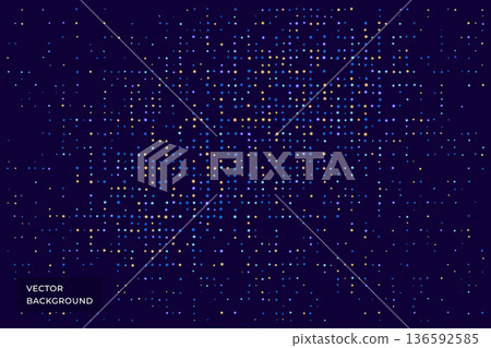 Halftones geometric dots gradient and pop art texture. Vector illustration. Color Abstract dot, Gradient halftone dots for background pattern. Noise grain dust pattern. Halftones geometric dots gradient and pop art texture. Vector illustration. Color Abstract dot, Gradient halftone dots for background pattern. Noise grain dust pattern. 136592585