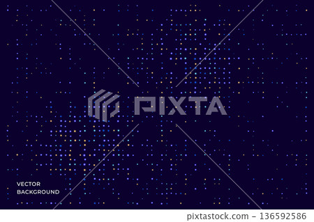 Halftones geometric dots gradient and pop art texture. Vector illustration. Color Abstract dot, Gradient halftone dots for background pattern. Noise grain dust pattern. Halftones geometric dots gradient and pop art texture. Vector illustration. Color Abstract dot, Gradient halftone dots for background pattern. Noise grain dust pattern. 136592586