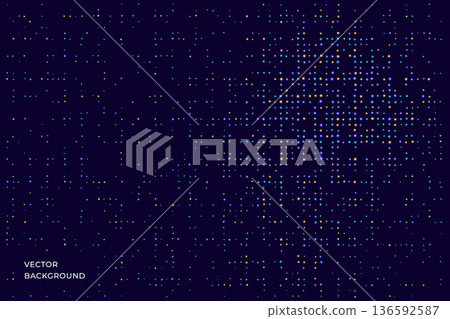 Halftones geometric dots gradient and pop art texture. Vector illustration. Color Abstract dot, Gradient halftone dots for background pattern. Noise grain dust pattern. Halftones geometric dots gradient and pop art texture. Vector illustration. Color Abstract dot, Gradient halftone dots for background pattern. Noise grain dust pattern. 136592587