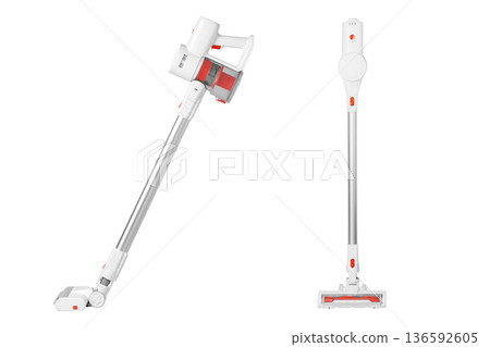 Isolated stick sweeper collection displays innovative battery-powered appliances. Isolated stick sweeper collection displays innovative battery-powered appliances. 136592605