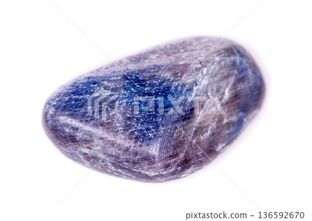 Macro mineral stone sapphire on white background 136592670