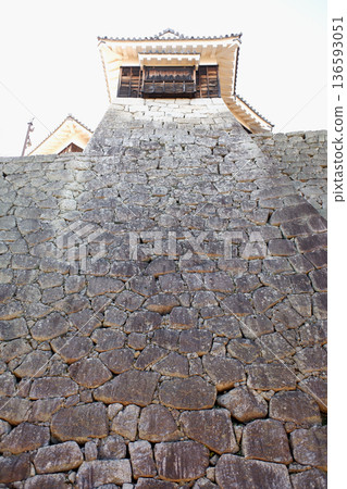 松山城石牆南端，愛媛郡本丸市 136593051