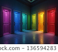 Colorful door 136594283