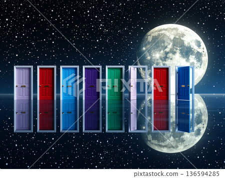 Colorful door 136594285