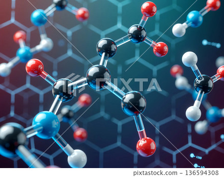 Colorful molecular models 136594308