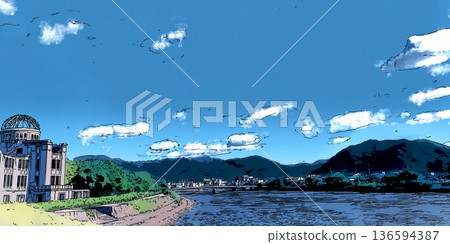 廣島景色（原子彈爆炸圓頂屋） 136594387