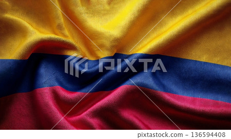 Celebration of Colombia Independence Day with a vibrant flag display Celebration of Colombia Independence Day with a vibrant flag display 136594408
