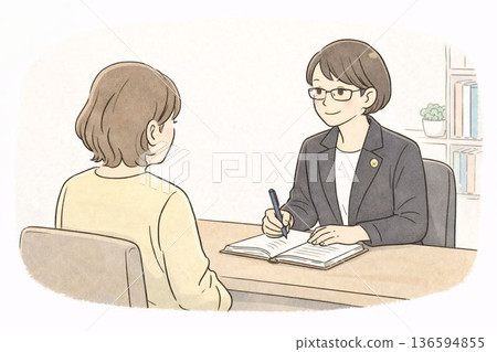 女性諮詢法律專業人士/法律諮詢 136594855