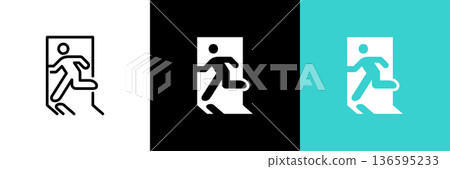 Emergency Exit Icon 136595233