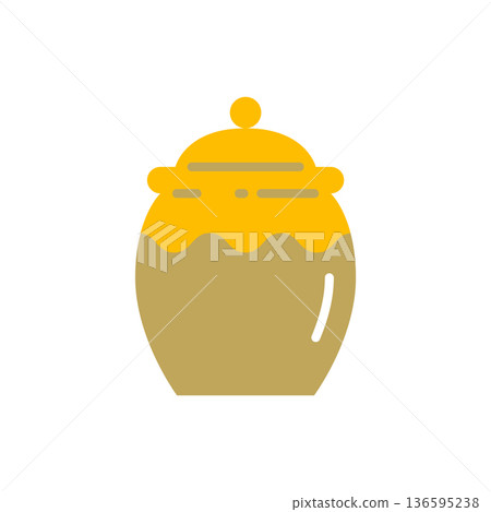 Honey pot icon Honey pot icon 136595238