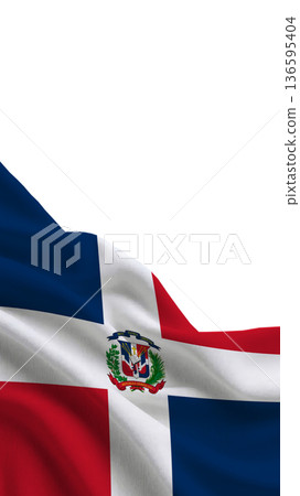 Celebrating independence day with the dominican republic flag in vibrant colors Celebrating independence day with the dominican republic flag in vibrant colors 136595404