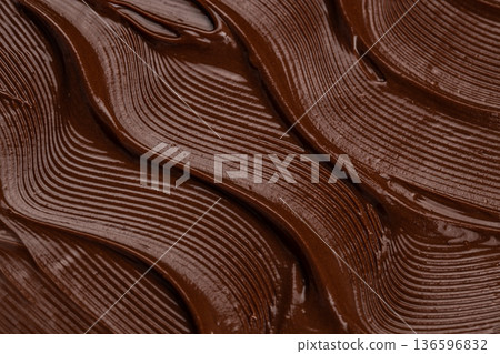 Dark Chocolate Swirl Texture Background 136596832