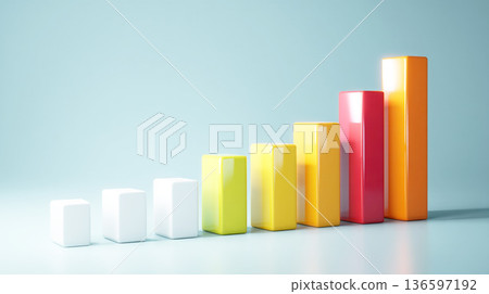 3D長條圖穩步向右增長 136597192