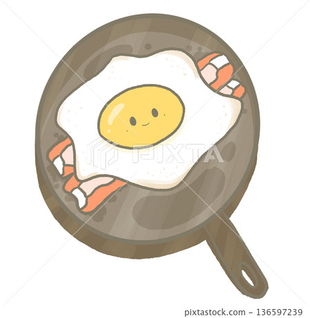 R：更多童話般的雞蛋料理☆煎蛋、培根和雞蛋⑥ 136597239