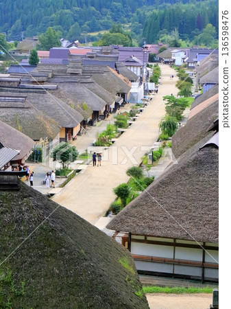 大內宿（福島縣下鄉町，豎幅構圖） 136598476