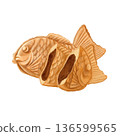 日式甜點－紅豆鯛魚燒插圖 136599565