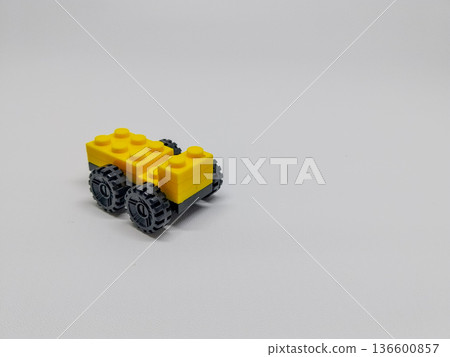 yellow and black miniature Lego car yellow and black miniature Lego car 136600857