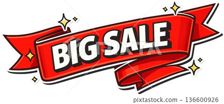 大型促銷廣告插圖 136600926