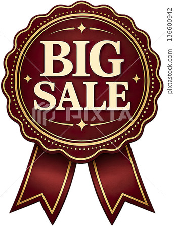 大型促銷廣告插圖 136600942