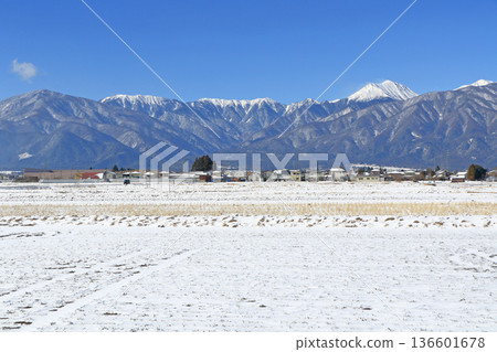 Snow Azumino and North Alps Snow Azumino and North Alps 136601678