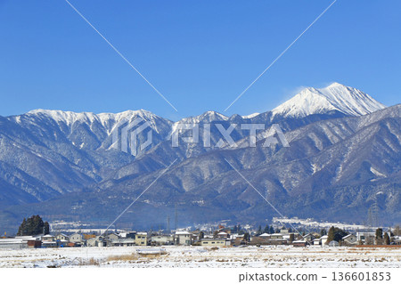 Snow Azumino and North Alps Snow Azumino and North Alps 136601853