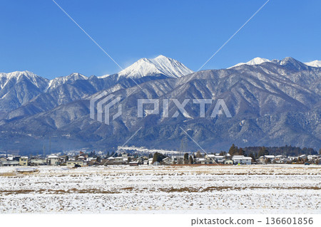 Snow Azumino and North Alps Snow Azumino and North Alps 136601856