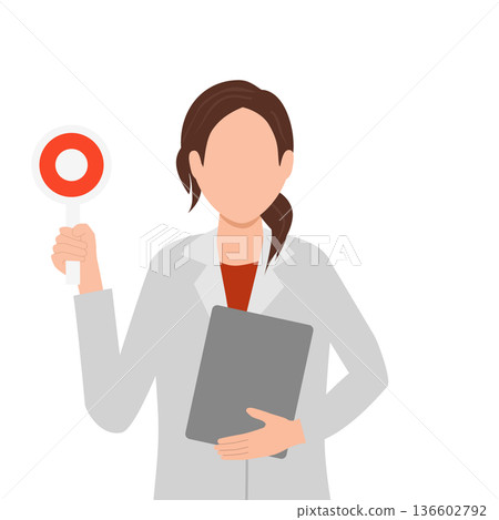 A woman in a white coat A woman in a white coat 136602792
