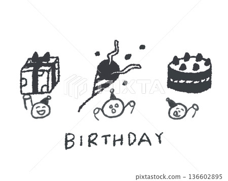 Expressive hand-drawn illustrations that can be used as icons or symbol marks in designs. 136602895