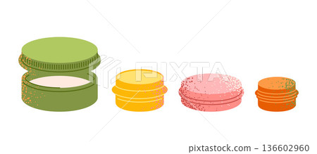 Cosmetic Jar Packaging Set Illustration Cosmetic Jar Packaging Set Illustration 136602960