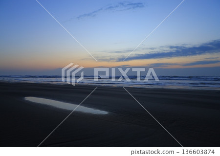 beautiful beach sunrise beautiful beach sunrise 136603874
