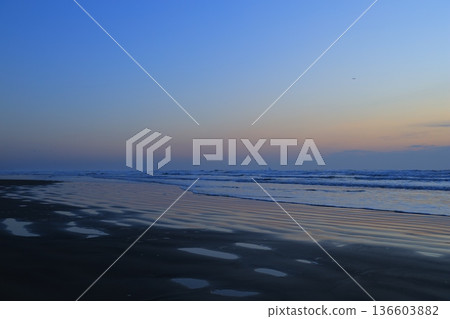 beautiful beach sunrise beautiful beach sunrise 136603882