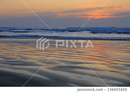beautiful beach sunrise 136603888