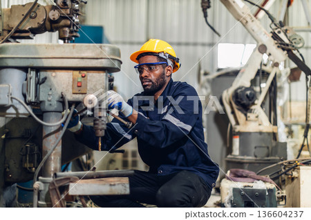 Workers Factory or Engineering work at factory site Workers Factory or Engineering work at factory site 136604237