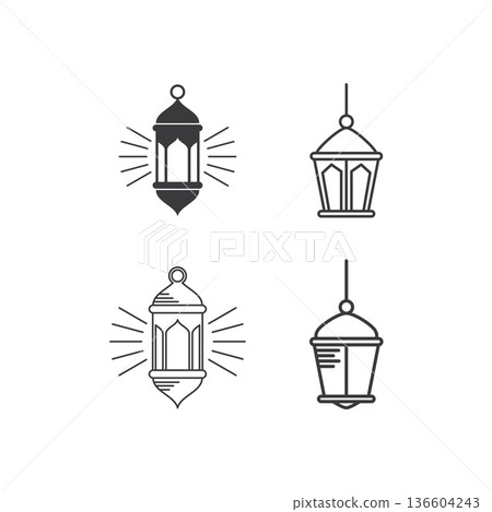 Islamic lanterns icon 136604243