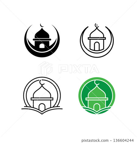 Mosque Islamic logo icon 136604244