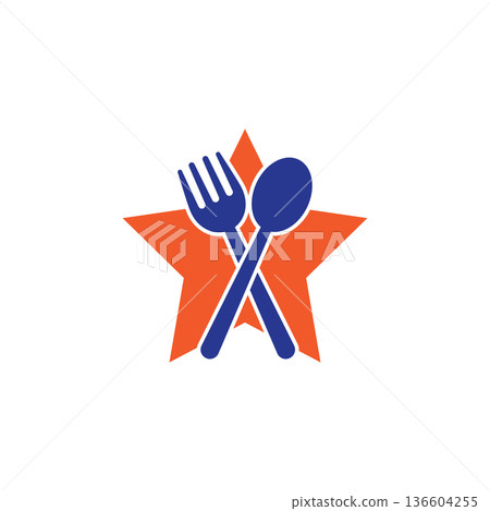 fork and spoon vector 136604255