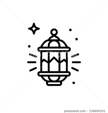 Islamic lanterns icon Islamic lanterns icon 136604261