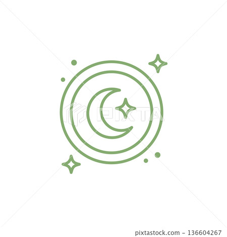 Star and moon icon Star and moon icon 136604267
