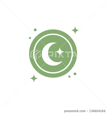 Star and moon icon Star and moon icon 136604268