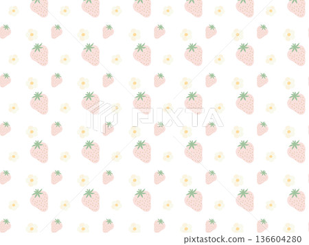 可愛的草莓背景素材 可愛的草莓背景素材 136604280