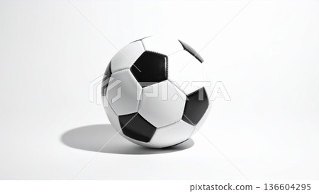 Simple soccer ball, no people, white background 136604295